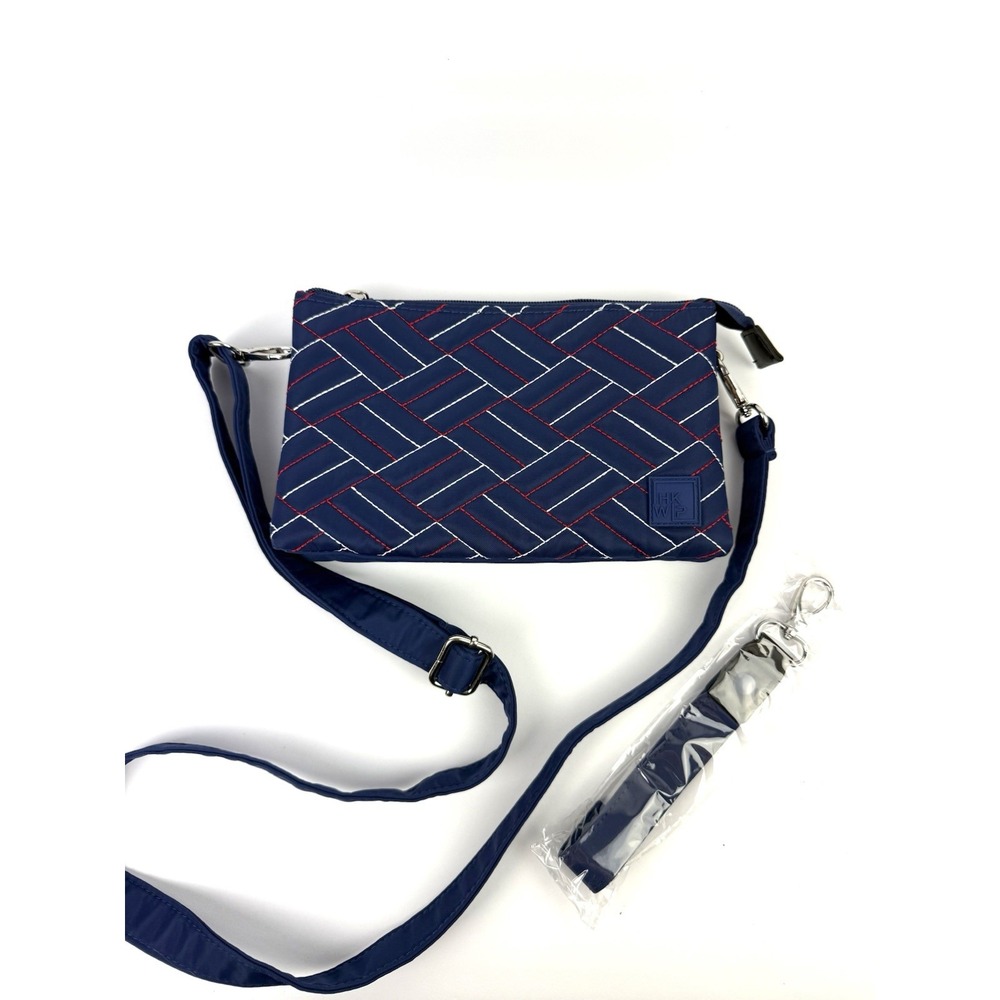 IHKWIP Triple Entry Quilted Crossbody Bag Patriotic Blue Seen On Instagram NEW